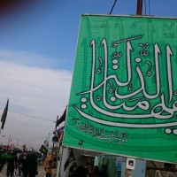 استفاده از آثار نهضت مردمی پوستر انقلاب در پیاده روی اربعین در کربلا